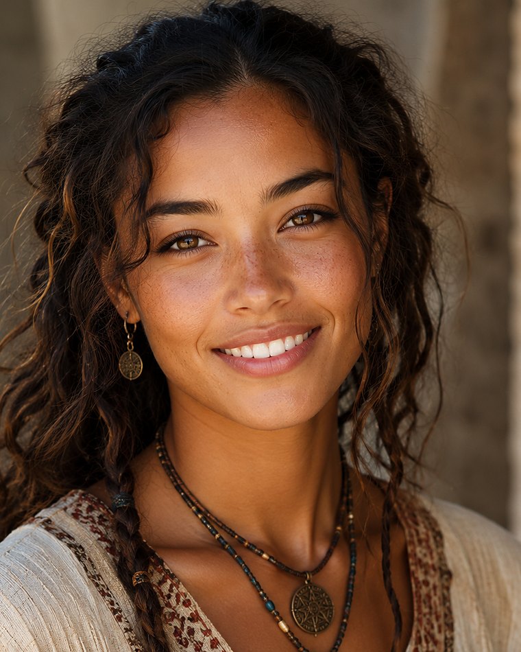 Lyra Kaelor, the Kallvena — the border officer of Kaltora's Ministry of Hospitality, who welcomes every arrival